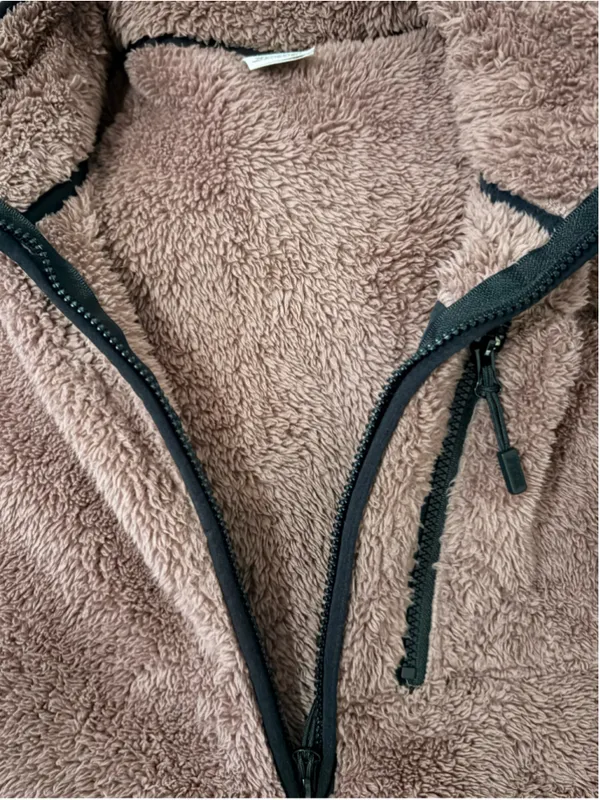 PINK Victoria's Secret Sherpa Teddy Half Zip Pullover Jacket In Rose Size XL - Image 10