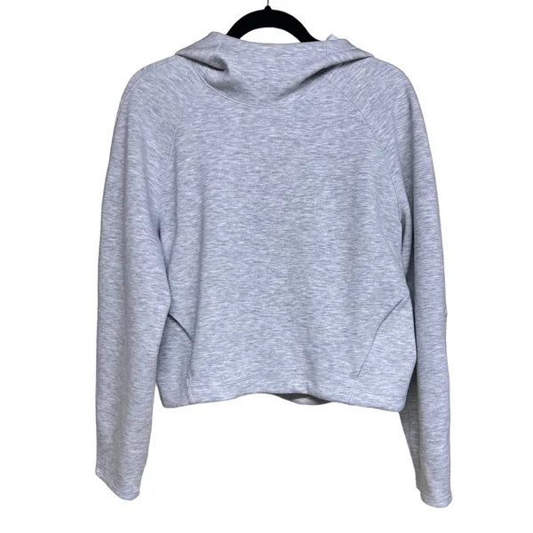 Lululemon Airwrap Modal Pullover Hoodie Heathered Core‎ Ultra Light Grey Size 6 - Image 2
