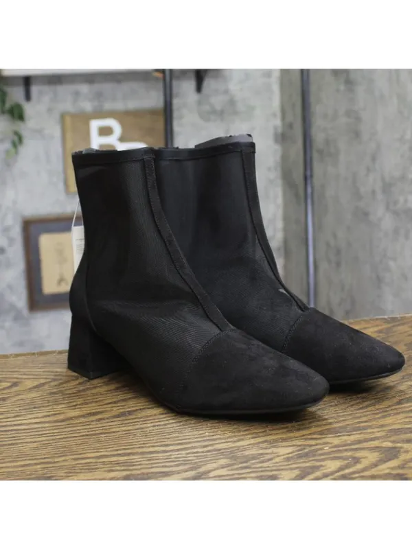 NWT A New Day Womens Celaena Boots Mesh Block Heel 94568461 Black 9.5M - Image 2