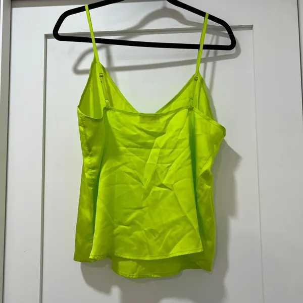 ettitude CleanBamboo Camisole Women Medium Neon Lime Green Bamboo Lyocell Tank - Image 4