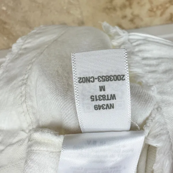 Madewell Denim Scoopneck Midi Dress Pure White Wash A Line Minimalist Small NWT - Image 11