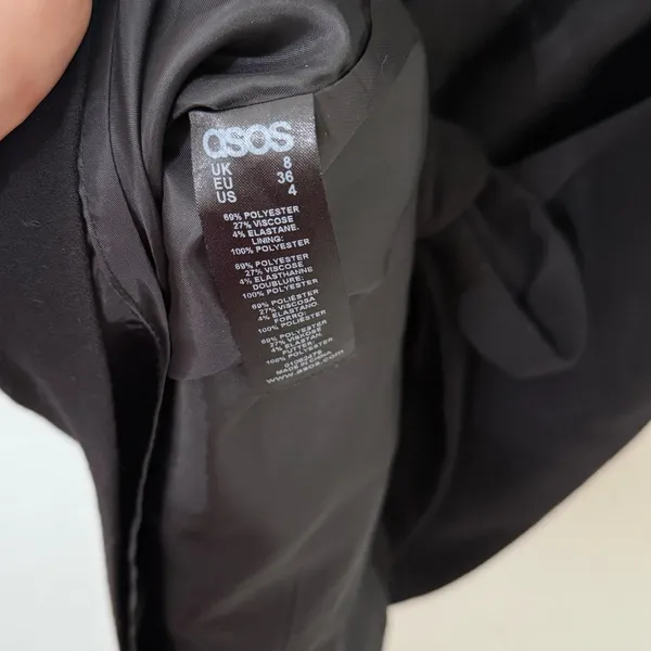 ASOS Open Back Bow Mini Dress Size 4 - Image 3