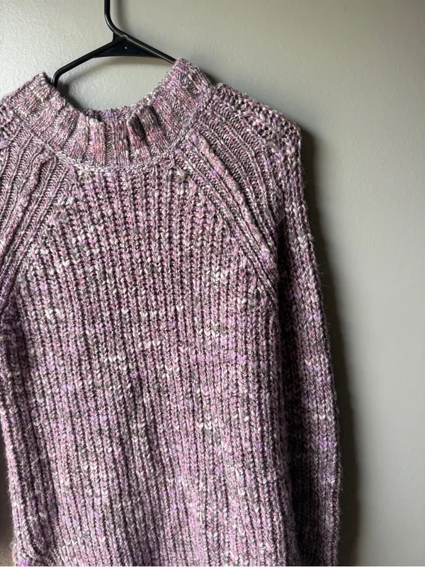 Ruff Hewn Purple Multicolor Chunky Knit Sweater Size Large - Image 4