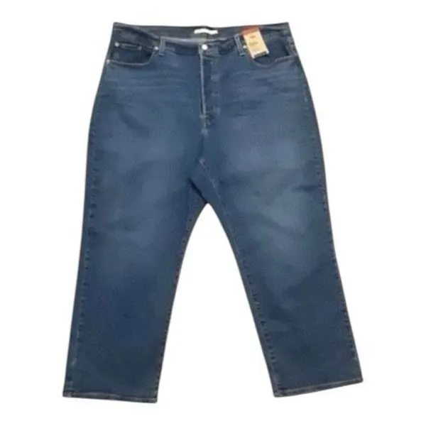 Levi’s Women RIBCAGE Blue Super High Rise Ankle Jeans Plus Size 22W Stretch - Image 2