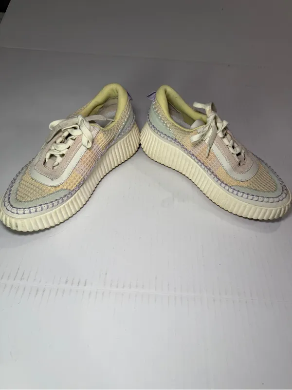 Dolce Vita Cream Sneakers with Pastel Yellow and Lavender Accents - Image 5