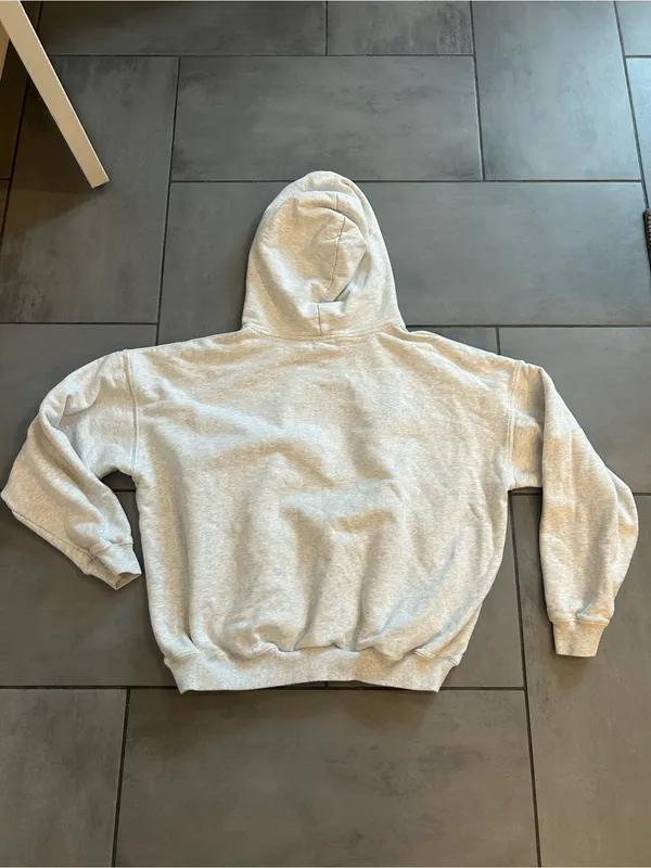 Adanola Embroidered Heather Grey Hoodie - Image 3
