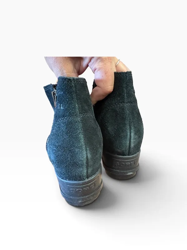 Sorel Teagan Zip Suede Ankle Boot - Forest Green - Image 10
