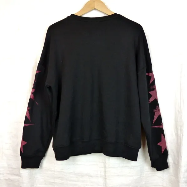 Social Collision Punk Star Sweatshirt Womens M Black Graphic Hot Topic Mall Goth - Image 7