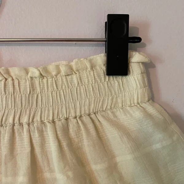Misa Los Angeles Cream Ivory Lace Tiered Mini Skirt Fairy Whimsy Women's Small - Image 3