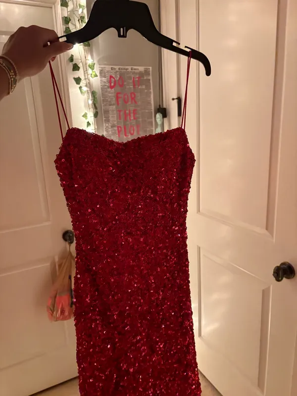 Red sparkly homecoming dillards dress - Image 2