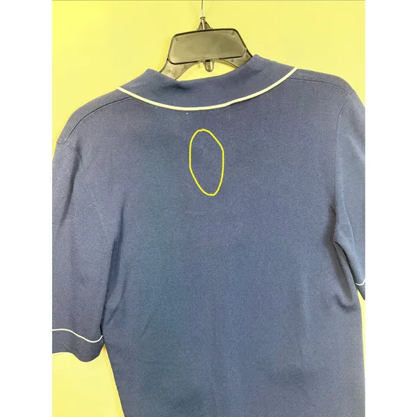 Aldomartins Navy Polo With White Trim Large - Image 6