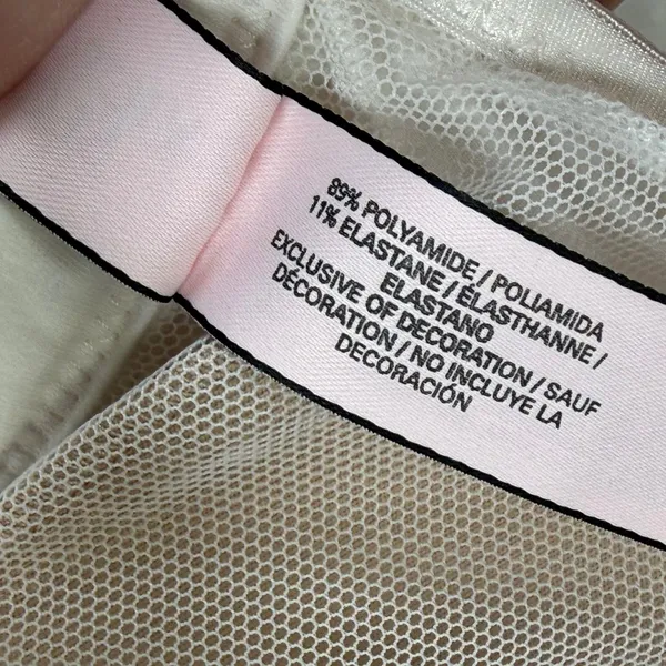 Victorias Secret Body by Victoria Lace Racerback Bralette Front Clasp Cream‎ M - Image 5