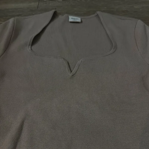 Abercrombie and Fitch Tan Sweetheart Bodysuit - Image 2