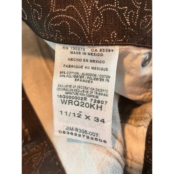 Wrangler Q-Baby Ultimate Riding Jeans‎ 34 Bootcut Khaki 11-12 Western Rodeo - Image 7