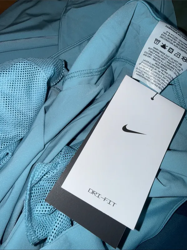 NWT Nike Dri-Fit Trousers Wide Leg Workout Training Pant Aqua Blue Medium - Image 5