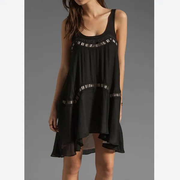 Revolve X Bless’ed are the Meek Straight to the Point Black Y2K Punk Mini Dress - Image 2