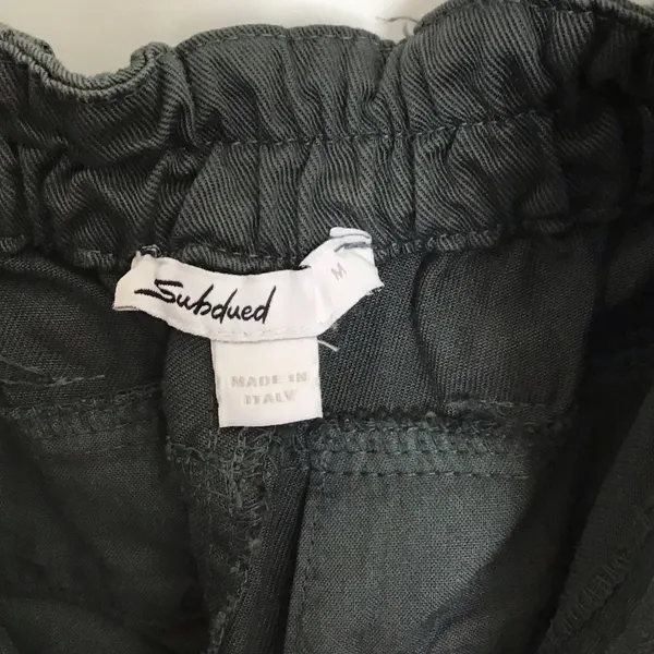 Made‎ In Italy Cargo Pants Women’s M Gray Subdued Green Size M - Image 3