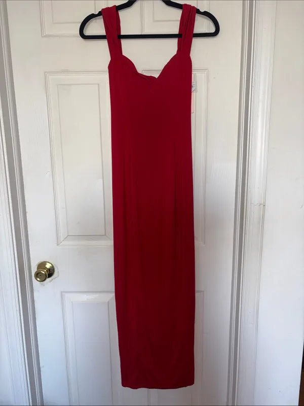 Oh Polly Dolcezza Sweetheart Neckline Maxi Dress Red Size 4 - Image 5
