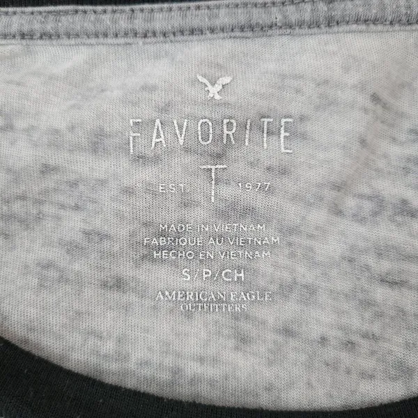 American Eagle Outfitters Women‎ Gray Black Favorite T Shirt Size S - Image 6