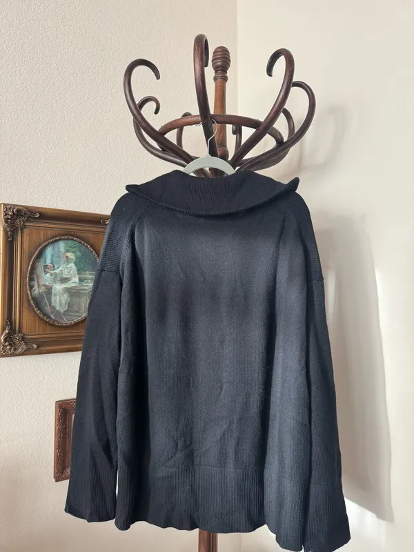Aritzia Babaton 100% Wool Heavy Half Zip Sweater  - Image 6