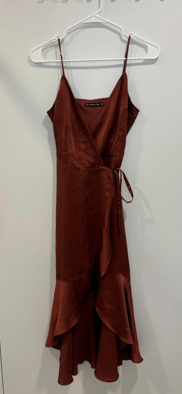 Abercrombie Satin Wrap Dress - Image 4