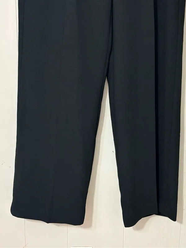 American Tall Pleated Wide Leg Dress Pants Black Size 18 Tall High Rise - Image 3