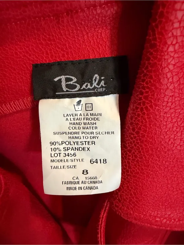 Bali Red Faux Leather Moto Jacket - Women's - Image 2