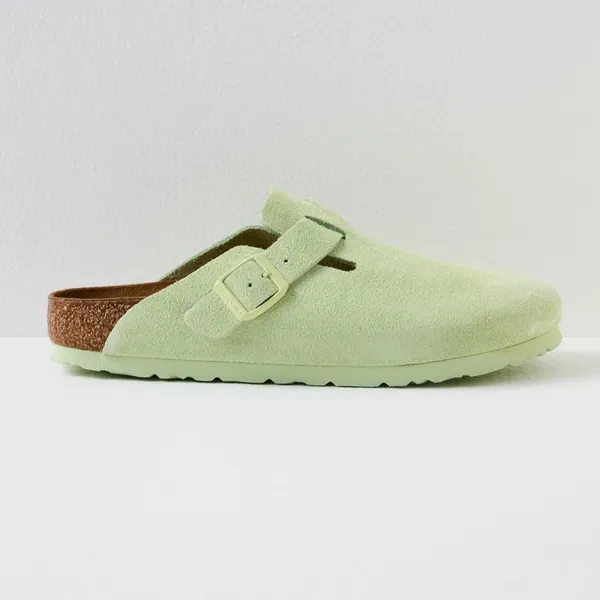 Faded Lime Birkenstock Boston Soft Footbed Clogs - Image 4