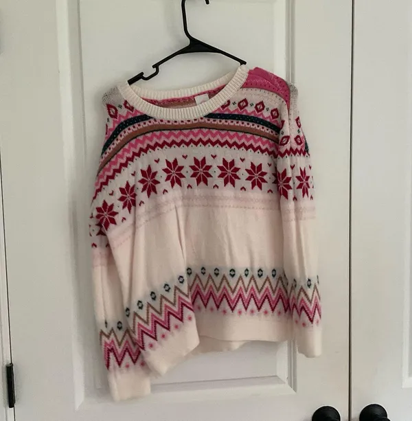 Girls XL Sweater Pink Size Girls 14 - Image 2