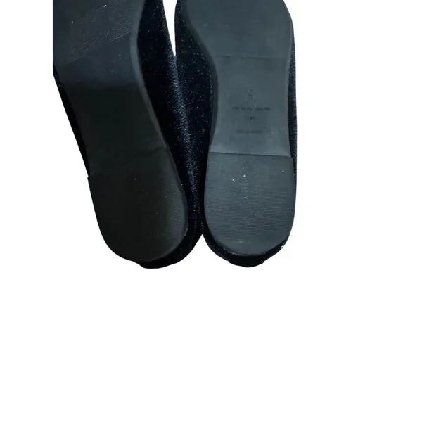 Sappun Black Teal Velvet Mary Jane Ballet Flats Buckle Strap Size Approx US 6.5 - Image 5