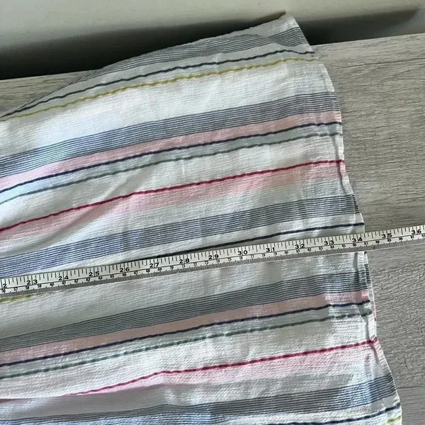 J.Crew Mercantile Rainbow Seersucker Collared Tie Front Dress Size XXS - Image 12