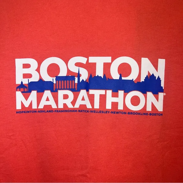 Adidas‎ Boston Marathon 2024 Long Sleeve Tee Red | Medium - Image 3