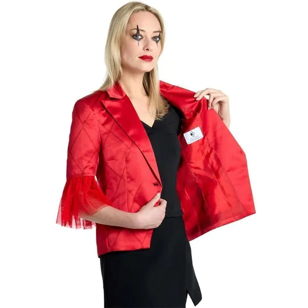 HARLEY QUINN Blazer DC Suitmeister Size XL Red Jacket Halloween‎ Costume NWT New - Image 4