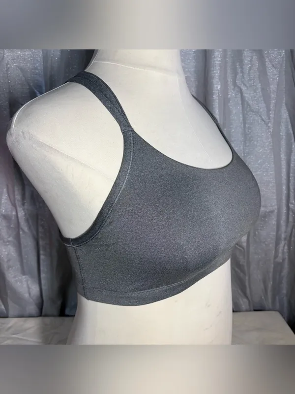 Nike Gray Double-Strap Low-Impact Sports Bra - Image 9