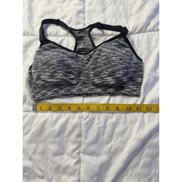 Racerback Sports Bra Gray Black Women's Small Padded Athletic Athlete - Image 4