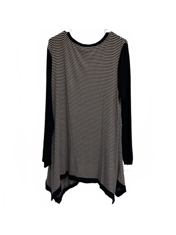Philosophy Striped Shark Bite Long Sleeve Tunic Plus Size XXL - Image 2