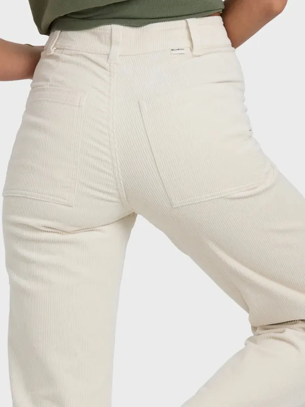 BILLABONG Free Fall Corduroy Pants in Antique White Women’s Size 26 - Image 2
