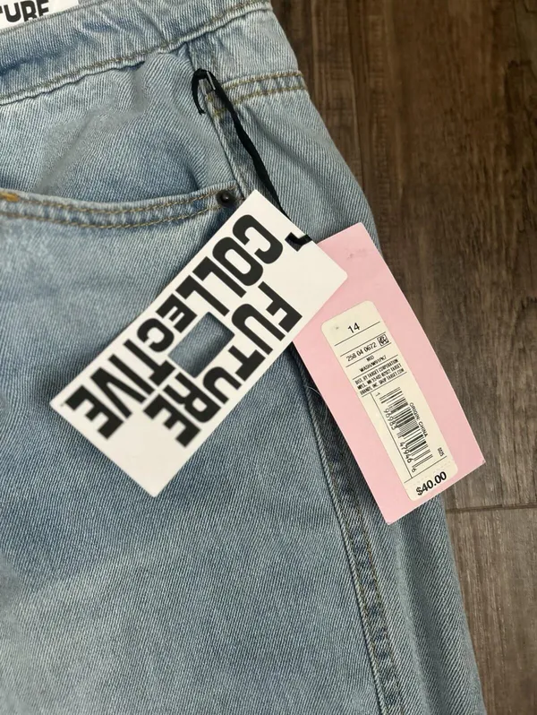 Women's High-Rise Straight Leg Denim Pant - Future Collective Size 14 New W/Tags - Image 4