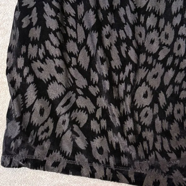 Mudd Black Velvet‎ Mini Skirt Leopard Print Jr Size XL y2k Grunge Indie Sleaze - Image 7