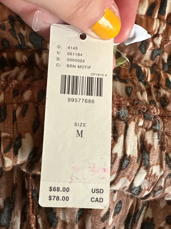 NWT Anthropologie Celandine Animal Print Tiered Ruffle Shorts - Image 3
