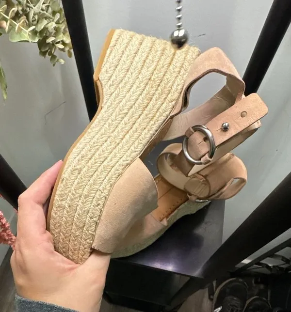 Dolce Vita Parle Suede Ankle Strap Wedge Espadrille Sandals - Image 9