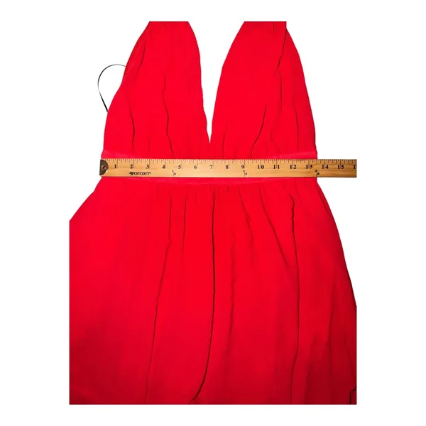 Nymphe Los Angeles Red Halter Mini Dress, Medium - Image 6
