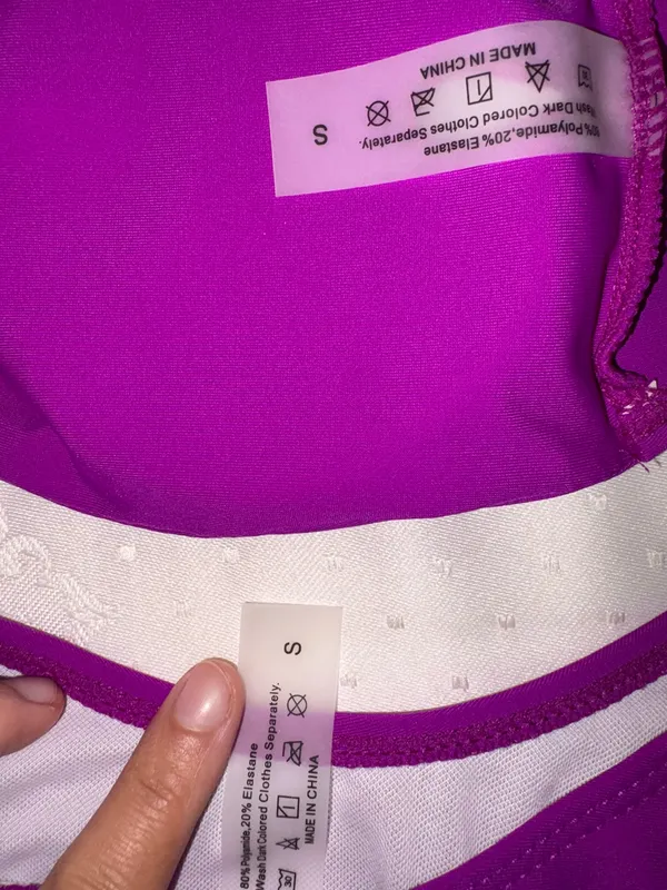 SheIn Bright Purple Cutout Bikini - Image 3