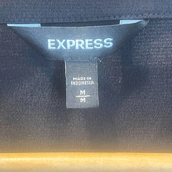 Express Women's Modern  Black Button Down Blouse  Size M - Image 4