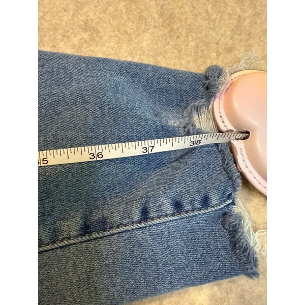 Maurices M. Jeans High Rise Skinny Distressed Button Fly Blue Denim 29x28.5 - Image 7