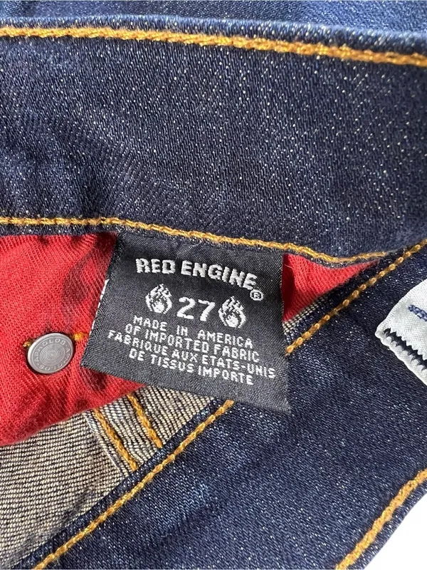 Genuine Red Engine Vintage Original Denim Mid-Rise Hip-Slimming Flare Jeans 27 - Image 12