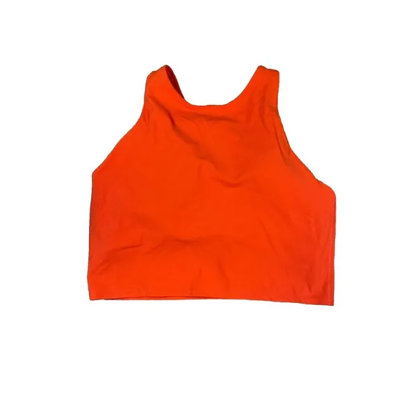 Athleta‎ Women's Activewear Sport Bra Halter Sleeve Orange Medium - Image 2