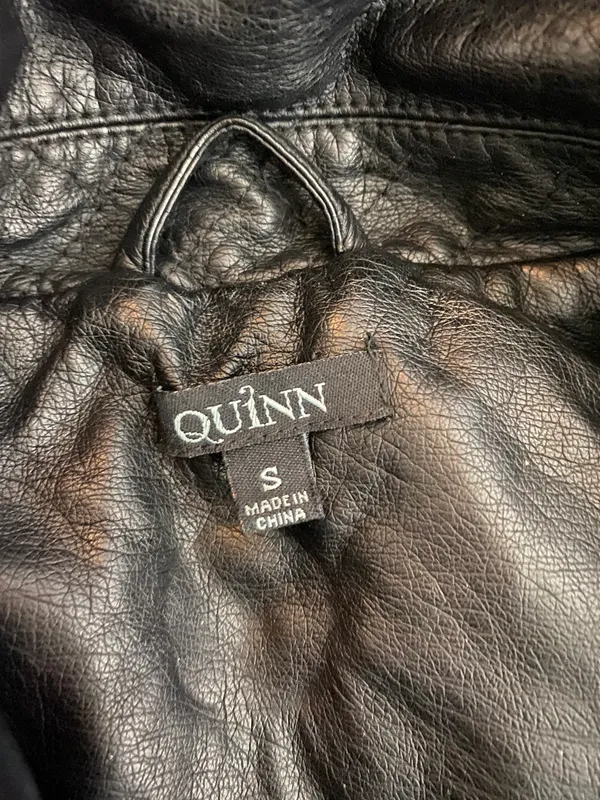 Quinn Leather Jacket Gold - Image 6