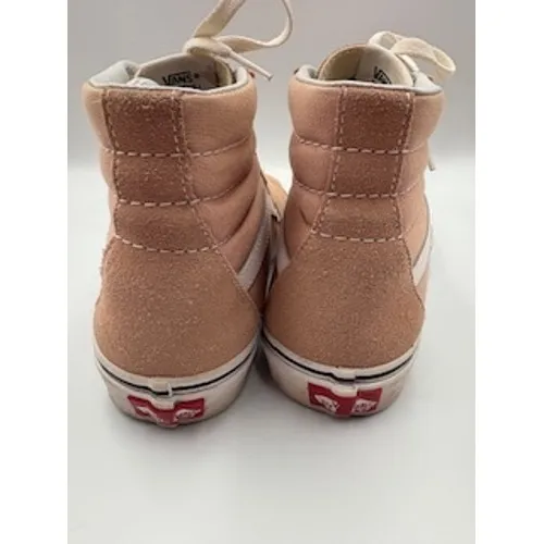 Vans Sk8-Hi Sneakers Pink Suede Canvas High Top Shoes Women Skater Retro 8.5 US - Image 5