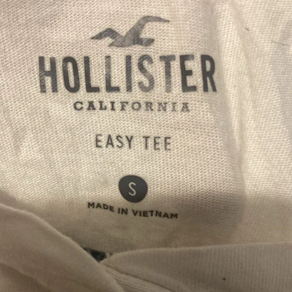 Hollister Easy Tee White/Blue Long Sleeve Tee - Image 3